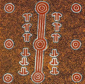 Peinture "Rêve du Kangourou" de Michael Japaljarri Wayne