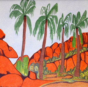 Foulard/Pochette "Alyape (Palm Valley)" de Mervyn Rubuntja